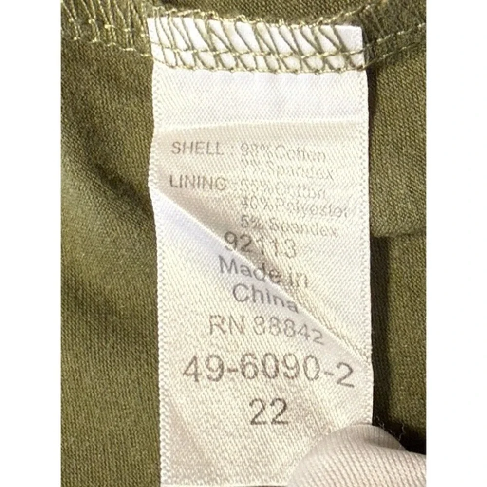 Ellos Olive Green Cotton Blend‎ Stretch Skort Plus 22 Mini Skirt Casual  82-20